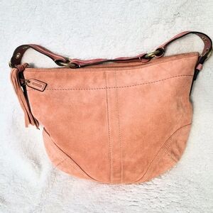 Coach Suede Shoulder Hobo Bag